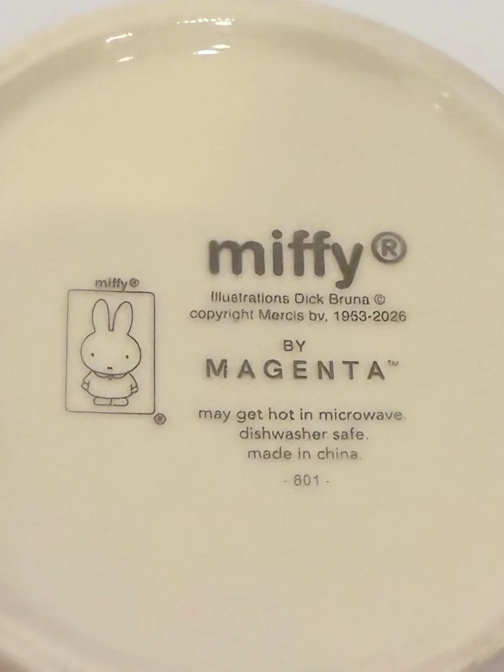 Miffy Pink and Cream Ceramic Coffee Mug with Matching Keychain